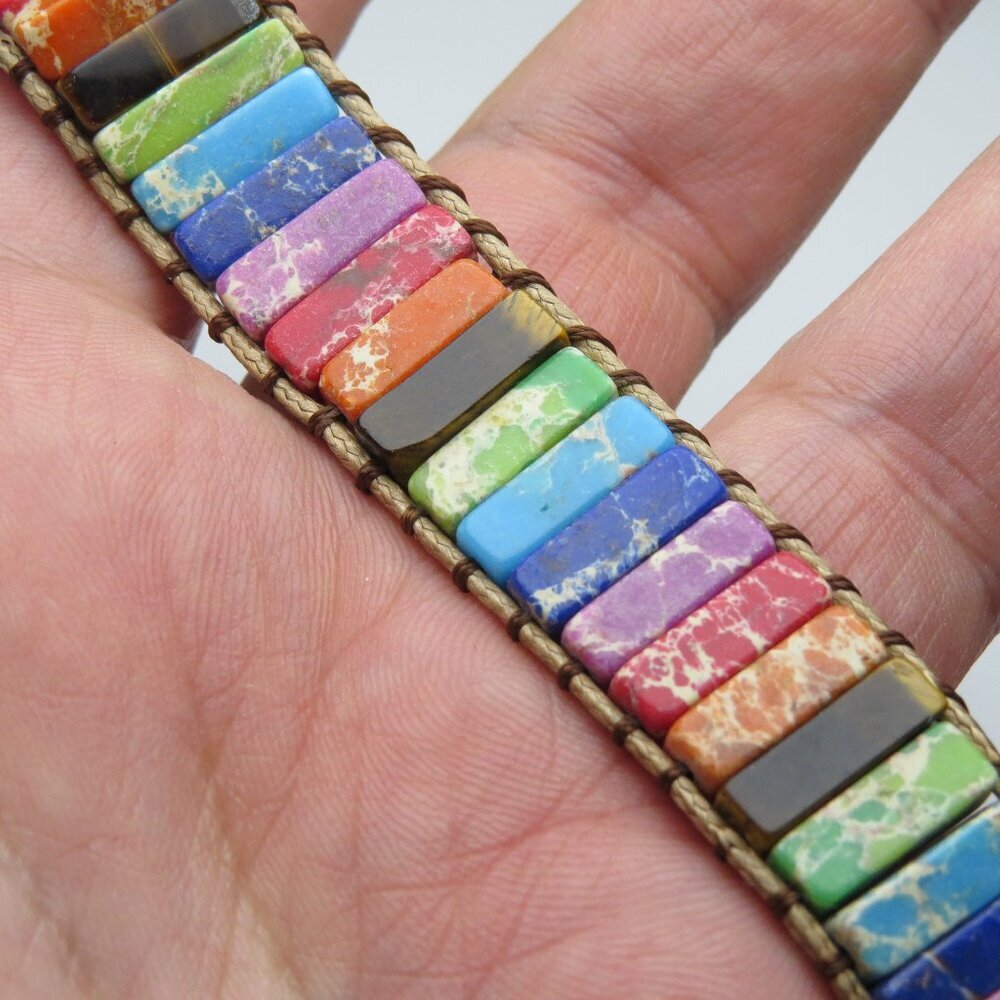 Turquoise & Multi Gems Handmade Bracelet